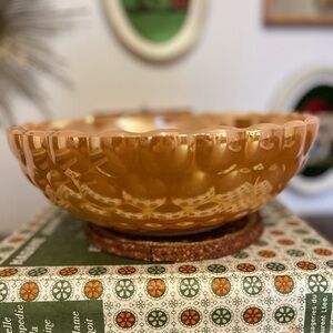 Fire King Bubble salad or fruits bowl color peach lustreware